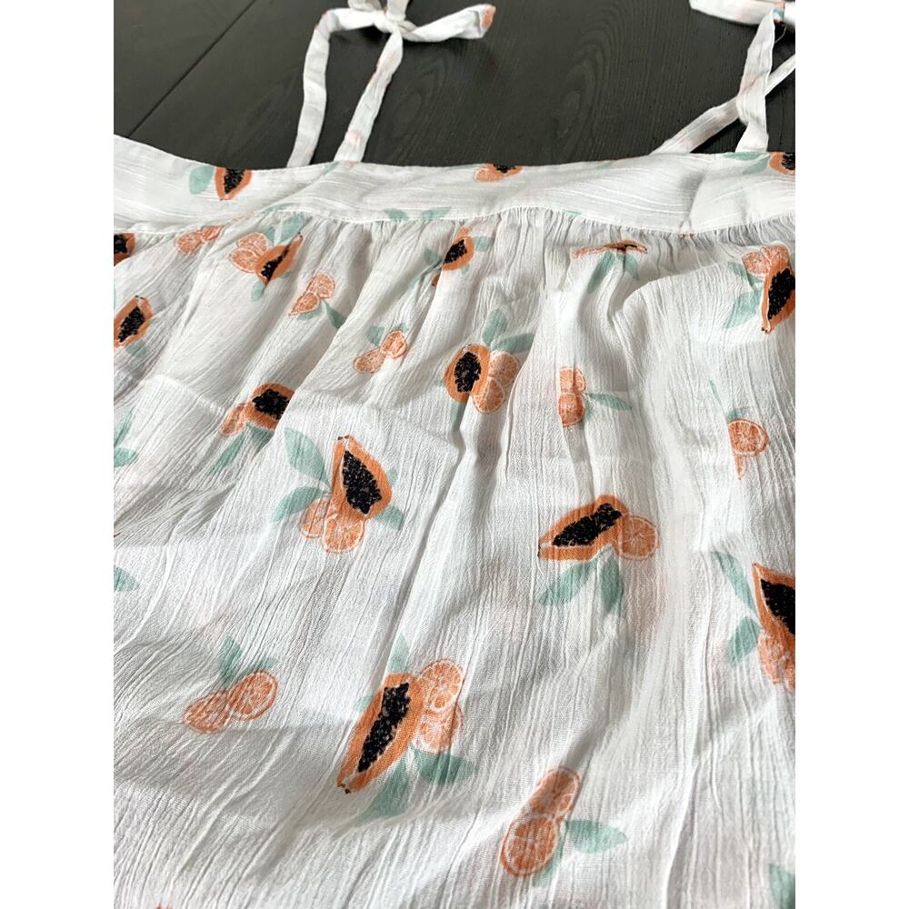 New Loft Beach Papaya Tie Strap Bathing Suit Cover Up Size Medium New With Tags - Picture 3 of 9